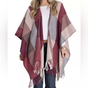 Woolrich NWOT Raegan plaid Cozy Blanket Wrap One Size